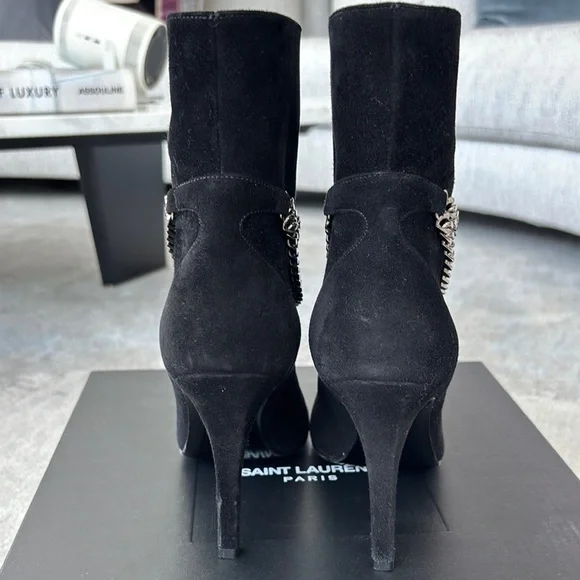 Like New - Saint Laurent Paris Boots - Black Suede - Picture 4 of 9